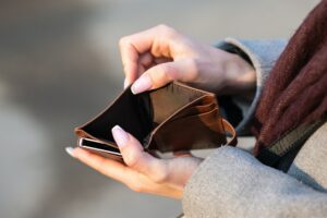 A photograph of an empty wallet.  The implication is a follows. Copyright law has allowed professional creators to earn a wage.  Artificial intelligence will be a big disruption so consider the impact for AI before it hits you in the pocketbook.  It is time to revisit your IP strategy now.