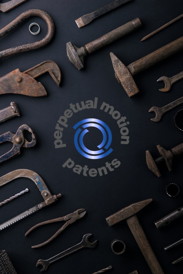 Some tools arranged around the PMP logo. PMP can help you with your construction and building materials inventions.