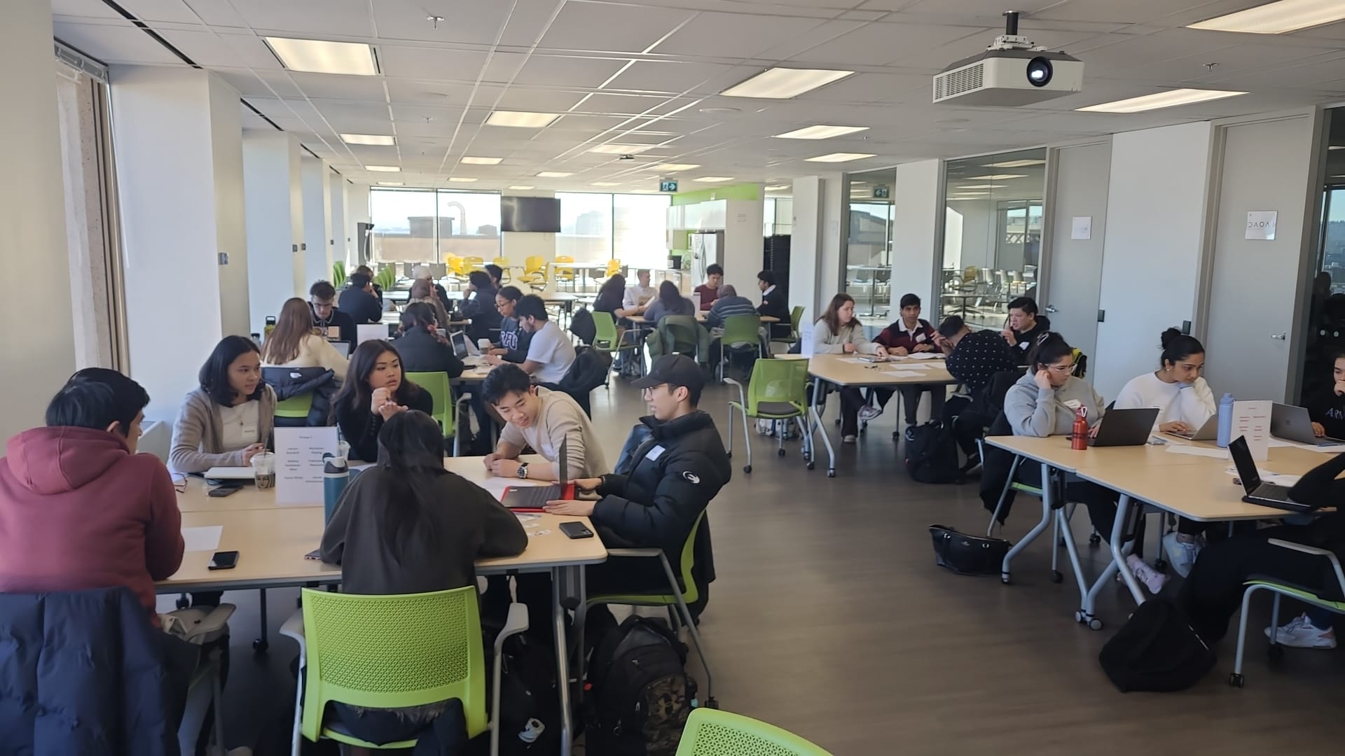 In these quiet moments in a hackathon the energy builds.