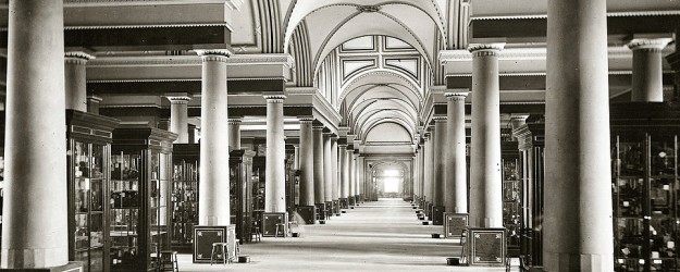 The Model Room inside the Old Patent Office Building in Washington, D.C., during the Civil War era. 