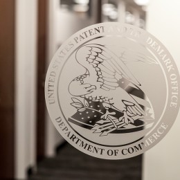 The seal of the USPTO.