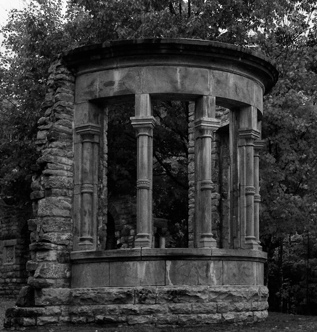 The ruins on The Mackenzie King Estate, a historic 231-hectare country property in Gatineau Park, Quebec in the hills above CIPO. CIPO through its Business Strategy is much more modern.
